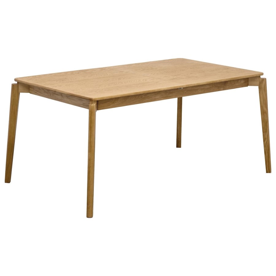 Large Rectangular Oak Extendable Dining Table Set with 6 Burnt Orange Upholstered Chairs - Seats 6 - Leena