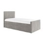 ALMOST PERFECT - Single Guest Bed with Trundle in Grey Velvet - Layla