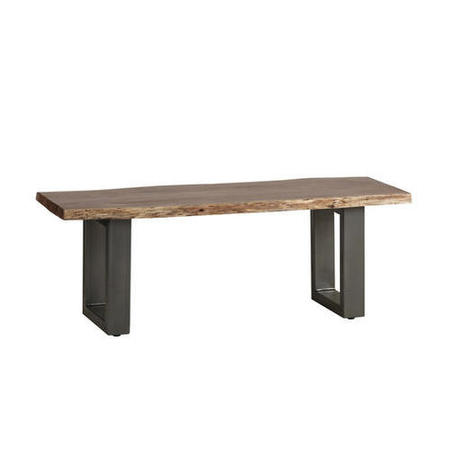 Indian Hub Live Edge Medium Dining Table with Dining Bench & 2 Dining Chairs