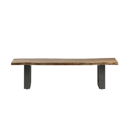 Indian Hub Live Edge Large Dining Table with 2 Dining Benches