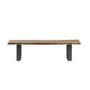 Indian Hub Live Edge Large Dining Table with 2 Dining Benches