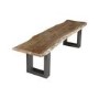 Indian Hub Live Edge Large Dining Table with 2 Dining Benches