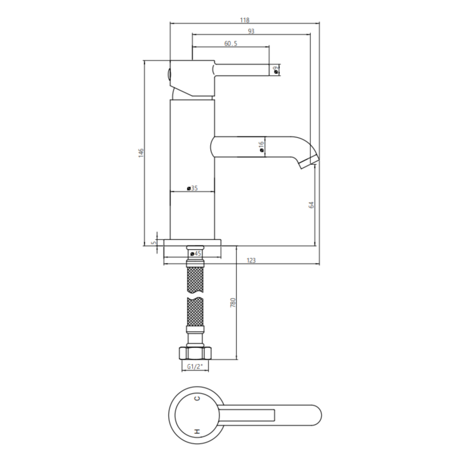 Close Coupled Open Back Toilet with Sink on Top & Chrome Fittings Cloakroom Suite - Legend