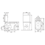 Close Coupled Open Back Toilet with Sink on Top & Brass Fittings Cloakroom Suite - Legend