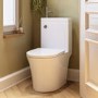 Close Coupled Open Back Toilet with Sink on Top & Chrome Fittings Cloakroom Suite - Legend