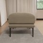 GRADE A1 - Small Beige Velvet Footstool - Lenny