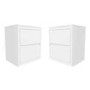 Lexi White High Gloss Pair of Bedside Tables