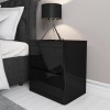 Lexi Black High Gloss Pair of Bedside Tables