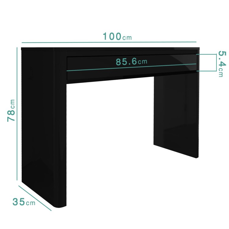 Lexi Black High Gloss Console Table