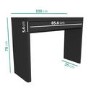Lexi High Gloss Anthracite Grey Console Table