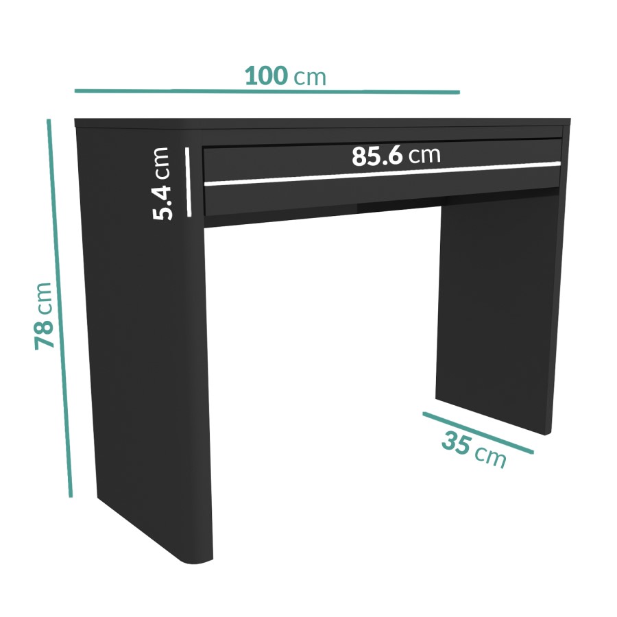 Lexi High Gloss Anthracite Grey Console Table
