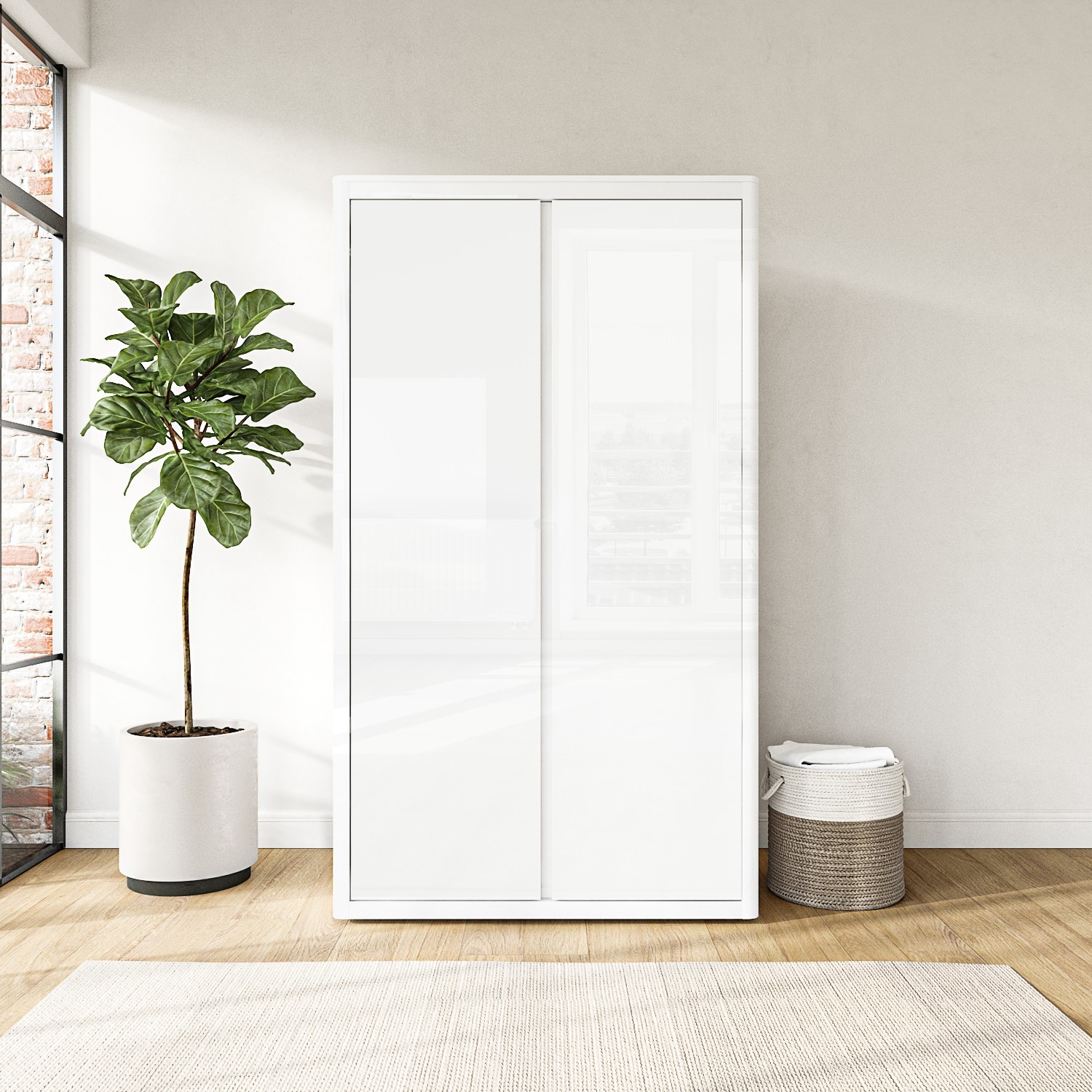 Gloss Double Wardrobe Soft Close Doors