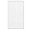 Grade A2 - Lexi White High Gloss Wardrobe with Double Doors