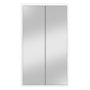 Grade A2 - White High Gloss 2 Door Double Mirrored Wardrobe with Curved Edges - Lexi