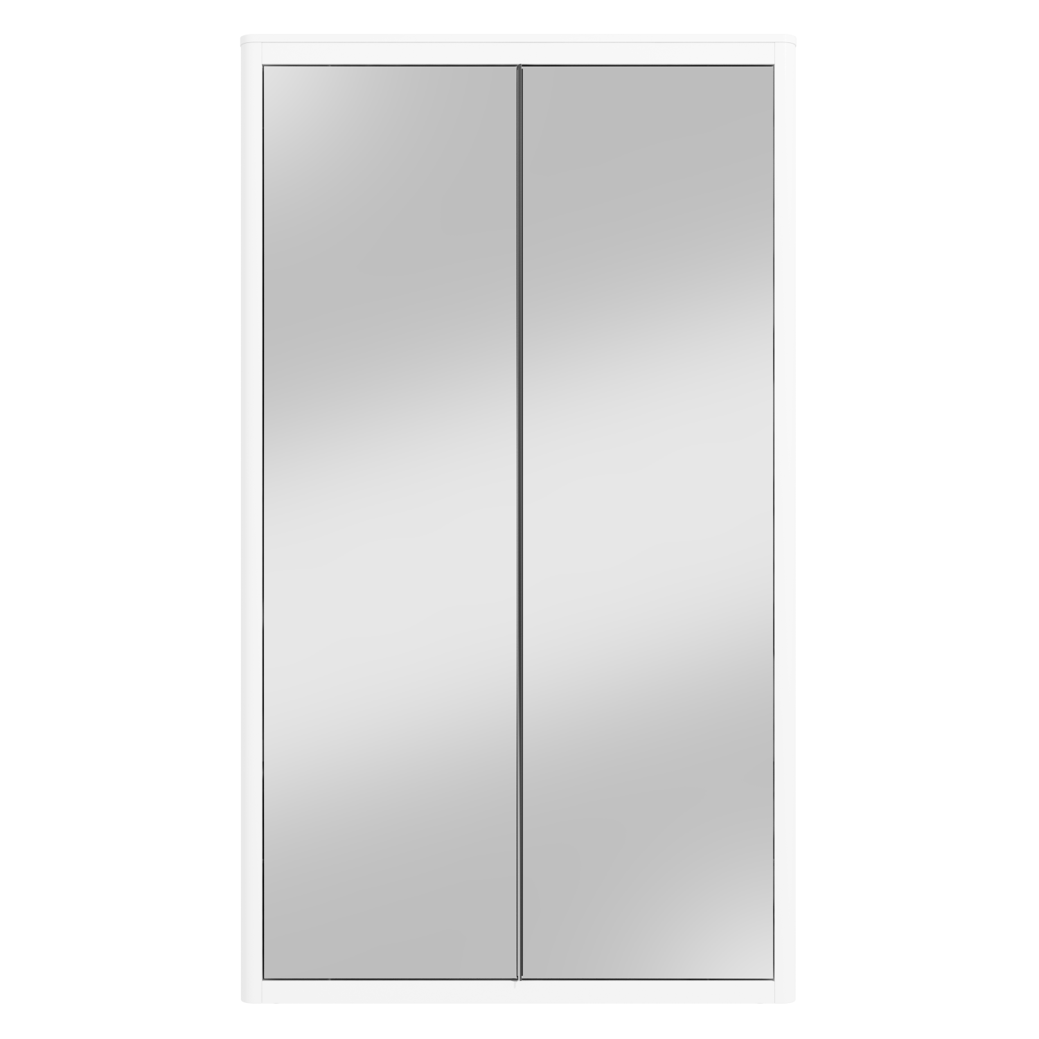 Lexi White High Gloss Double Wardrobe, Two Door Mirrored Wardrobe White
