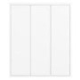 Grade A1 - White High Gloss 3 Door Triple Wardrobe with Soft Close Doors - Lexi