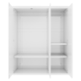 Grade A1 - White High Gloss 3 Door Triple Wardrobe with Soft Close Doors - Lexi