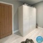 Grade A1 - White High Gloss 3 Door Triple Wardrobe with Soft Close Doors - Lexi