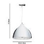 ONLY OPENED - Box Opened Chrome Dome Pendant Light Mosaic Inner - Eli