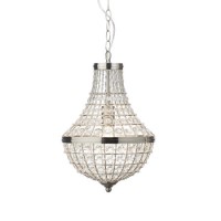 Chrome Pendant Light with Crystals - Empire