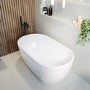 Grade A2 - Modern Freestanding 1800mm Bath Suite with Toilet & Basin - Lisbon