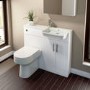 White Left Hand Cloakroom Suite
