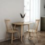 Round Oak Drop Leaf Dining Set with 2 Oak Spindle Dining Chairs