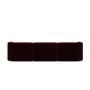 Large Burgundy Velvet 4-Seater U-Shape Modular Chaise Sofa - Laine