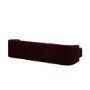 Large Burgundy Velvet 4-Seater U-Shape Modular Chaise Sofa - Laine
