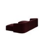 Large Burgundy Velvet 4-Seater U-Shape Modular Chaise Sofa - Laine