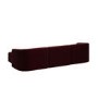 Large Burgundy Velvet 4-Seater U-Shape Modular Chaise Sofa - Laine