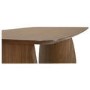 Walnut Curved Leg Dining Table with 4 Rust Boucle Swivel Dining Chairs - Leona