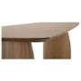 Walnut Curved Leg Dining Table with 6 Cream Dining Chairs - Leona