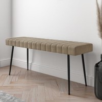 Large Beige Faux Leather Hallway Bench - Seats 2 - Logan Large Beige Faux Leather Hallway Bench - Seats 2 - Logan