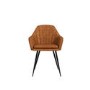 ONLY OPENED - Set of 2 Tan Faux Leather Tub Dining Chairs - Logan