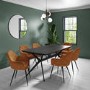 ONLY OPENED - Set of 2 Tan Faux Leather Tub Dining Chairs - Logan