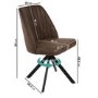 ONLY OPENED - Set of 2 Brown Faux Leather Swivel Dining Chairs - Logan