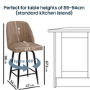 Set of 2 Beige Faux Leather Swivel Kitchen Stools - Logan