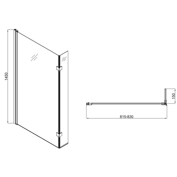 1700mm Left Hand Shower Bath Suite with Toilet Basin & Panels - Lomax