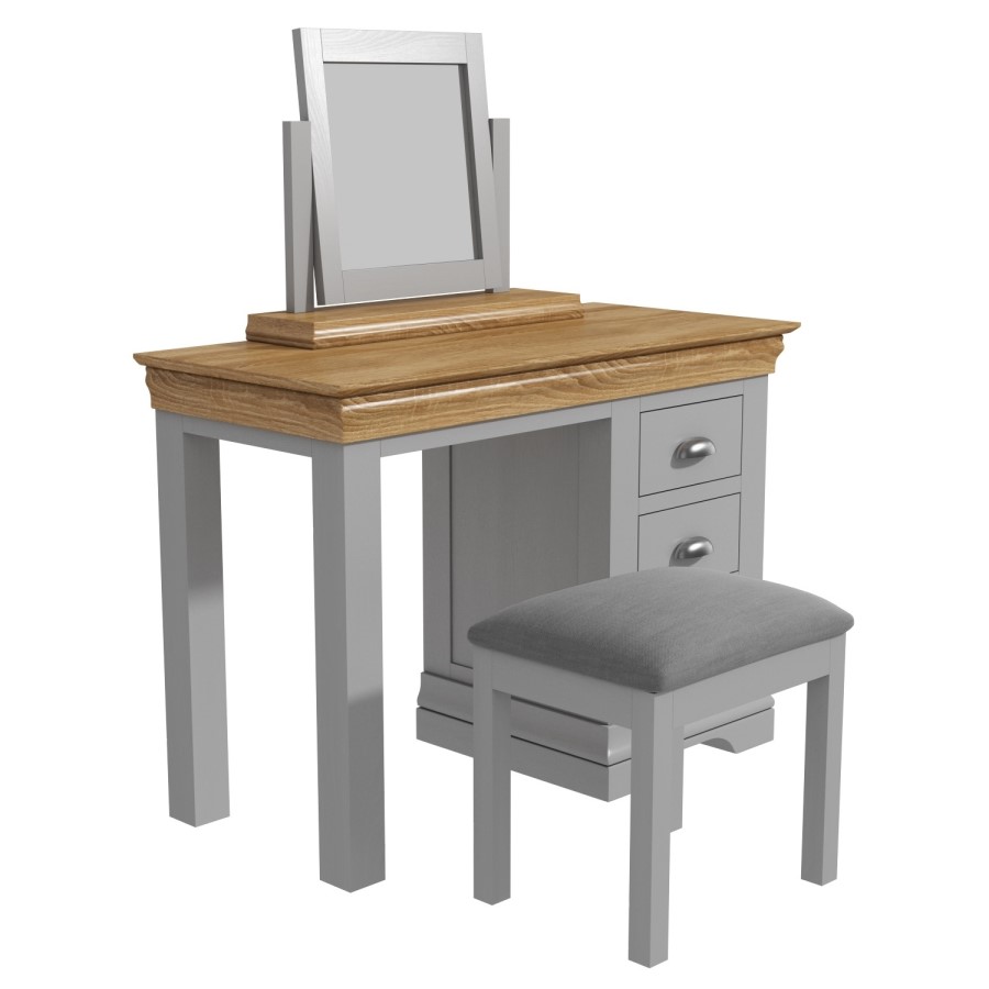 Loire Two Tone Dressing Table Set in Grey and Oak
