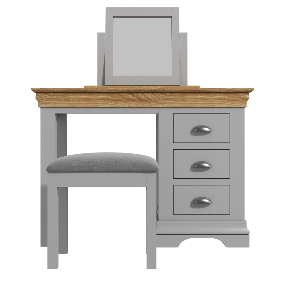 Loire Two Tone Dressing Table Set in Grey and Oak