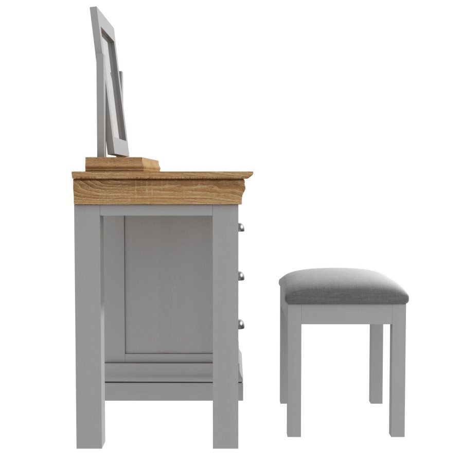 Loire Two Tone Dressing Table Set in Grey and Oak