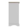 Loire Large Grey Painted Sideboard Two Tone with Oak Top - 7 Storage Drawers