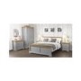 Loire Large Grey Painted Sideboard Two Tone with Oak Top - 7 Storage Drawers