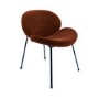 Burnt Orange Chenille Fabric Accent Chair - Lorla