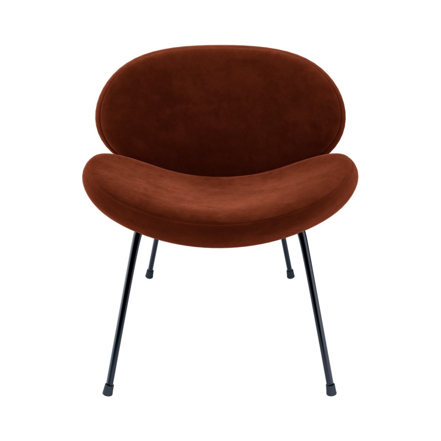 Burnt Orange Chenille Fabric Accent Chair - Lorla