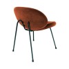 Burnt Orange Chenille Fabric Accent Chair - Lorla