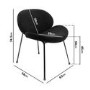 Black Chenille Fabric Accent Chair - Lorla