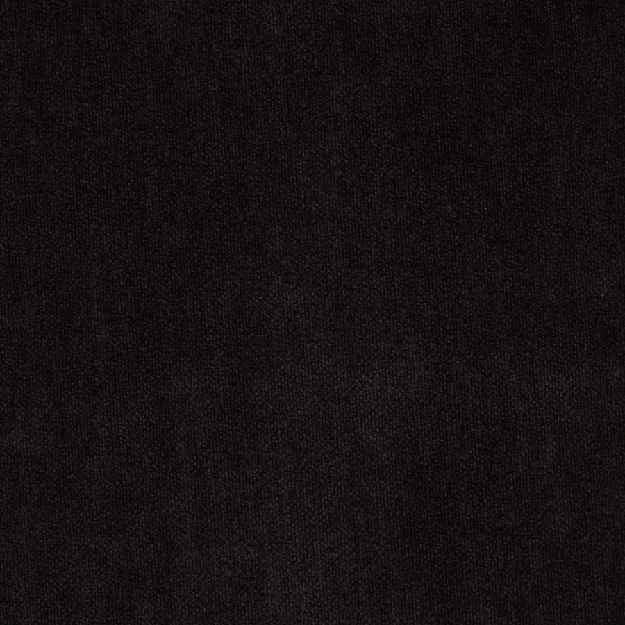 Set of 6 Black Upholstered Curved Dining Chairs - Celia