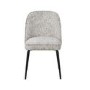Set of 6 Neutral Upholstered Curved Dining Chairs - Celia